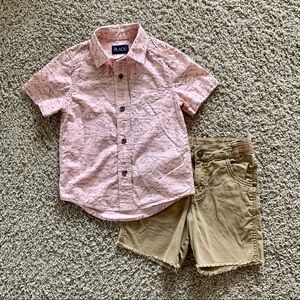Boys •Children’s PLACE• Button Up & OSHKOSH Shorts